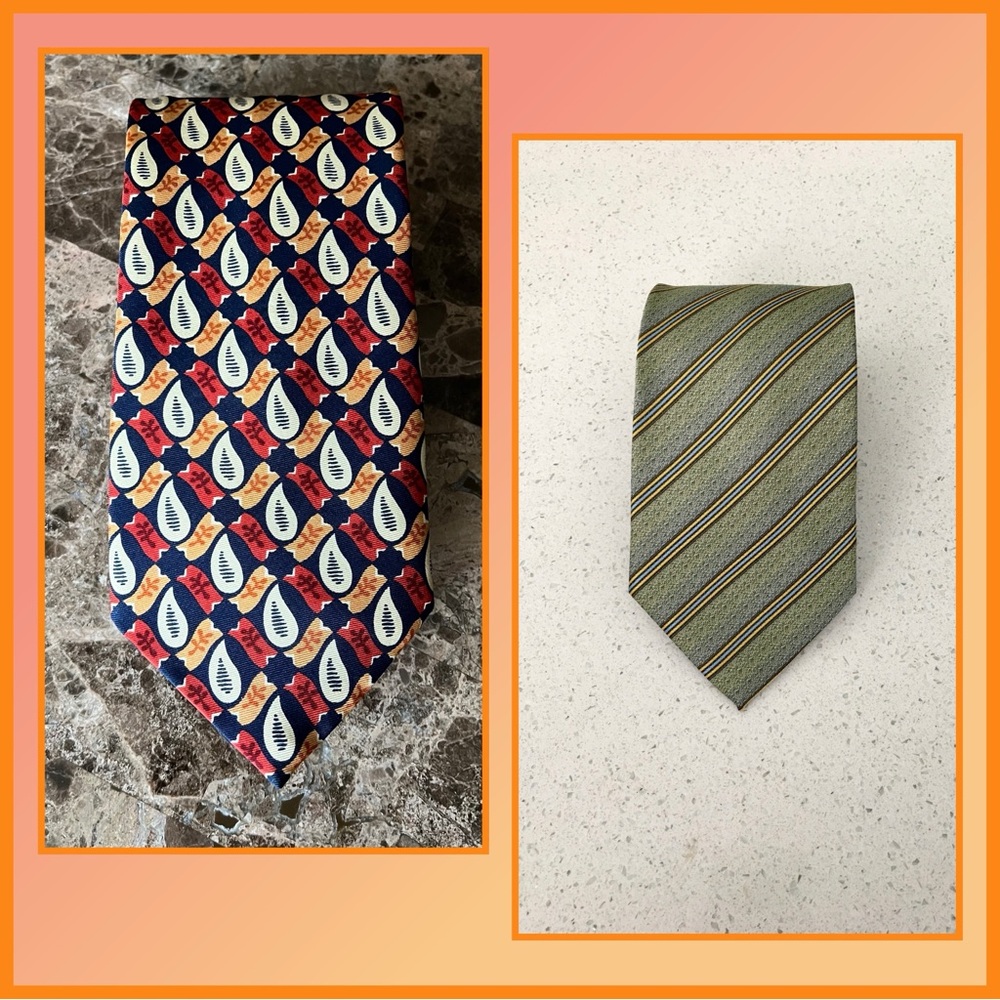 👔 2 Men’s Ties Marks & Spencer NWT